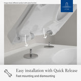 Villeroy & Boch Toilet Seat Villeroy & Boch Architectura Soft Close, Quick Release Toilet Seat  with Kickback in White Alpin