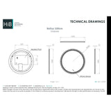 hib. Illuminated Mirror hib. Bellus Round LED Illuminated Mirror