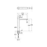 Roca Tall Basin Tap Roca Targa XL Tall Basin Mixer Tap with Cold Start