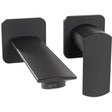 Clearwater Wall Mounted Basin Tap Matt Black Clearwater Varda Wall Mounted 2 Hole Basin Mixer Tap