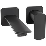 Clearwater Wall Mounted Basin Tap Matt Black Clearwater Varda Wall Mounted 2 Hole Basin Mixer Tap