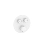 Roca Concealed Shower Valve Matt White Roca T-3000 Round Bath Shower Mixer with Built-In Valve