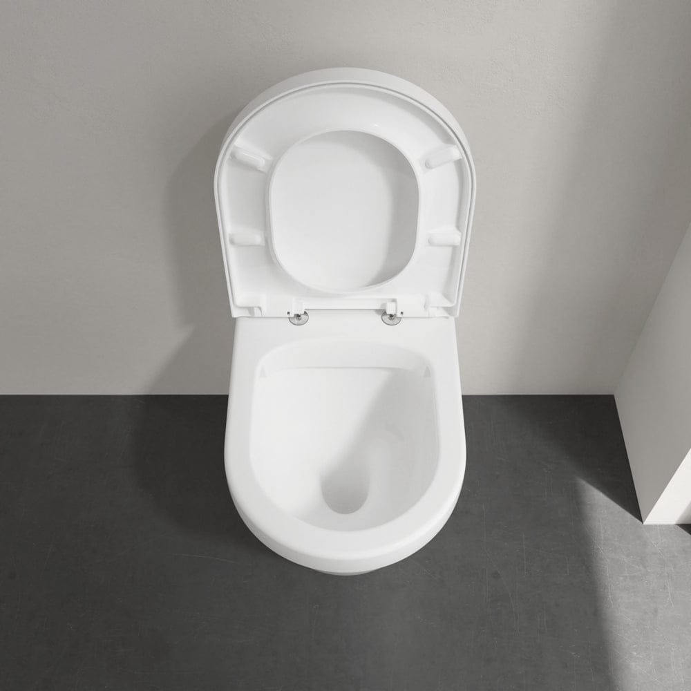 Villeroy & Boch Back To Wall Toilet Villeroy & Boch Architectura Back to Wall Rimless Toilet with Soft Close Seat and DirectFlush