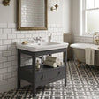 Burlington Floor Standing Vanity Unit Burlington Guild Floor Standing 850 Vanity Unit with 1 Tap Hole Basin in Ashbee Grey