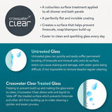 Crosswater Bath Screen Crosswater Clear 6 Double Panel Hinged Bath Screen
