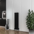 Eastbrook Panel Radiator 1200 x 280mm Eastbrook Guardia Straight Vertical Aluminium Radiator in Matt Black
