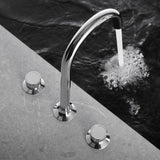 Flova 3 Tap Hole Basin Set Diamond Chrome Flova Moonlight 3 Hole Deck Mounted Basin Mixer Tap