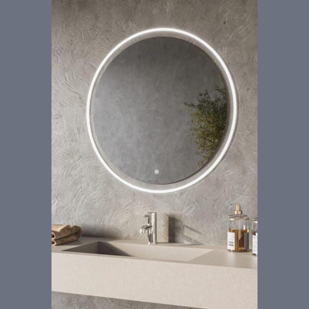 Aquarius Bathrooms Illuminated Mirror Aquarius Halo Round 800mm LED Illuminated Mirror