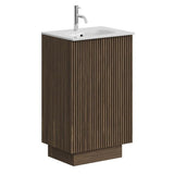 Crosswater Floor Standing Vanity Unit Royal Walnut Crosswater Limit 500mm Floorstanding Vanity Unit with Ceramic Basin