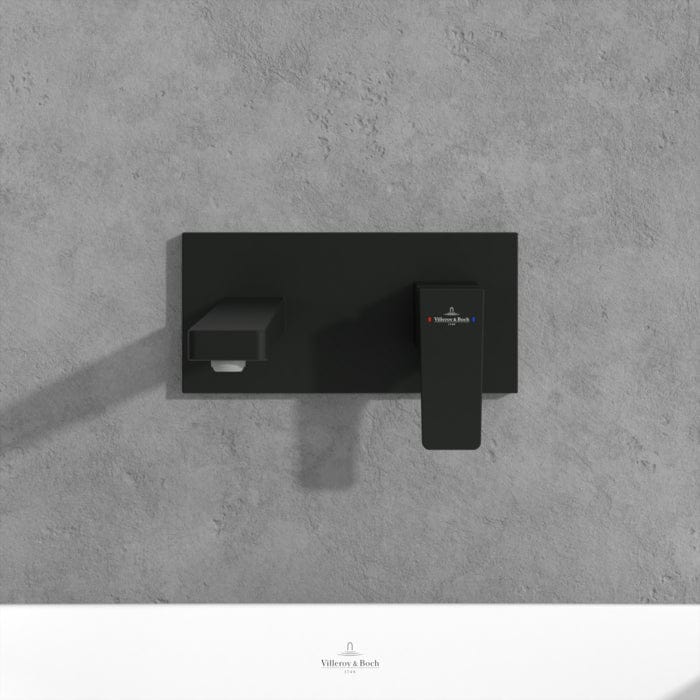 Villeroy & Boch Wall Mounted Basin Tap Villeroy & Boch Architectura Single Lever Basin Mixer Tap with Push Open Waste