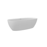Roca Modern Freestanding Bath Roca Ariane Oval Freestanding Stonex® Oval Bath with Click-Clack Waste