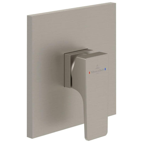 Villeroy & Boch Concealed Shower Valve Brushed Nickel Villeroy & Boch Architectura Concealed 1-Outlet Single Lever Trim Set