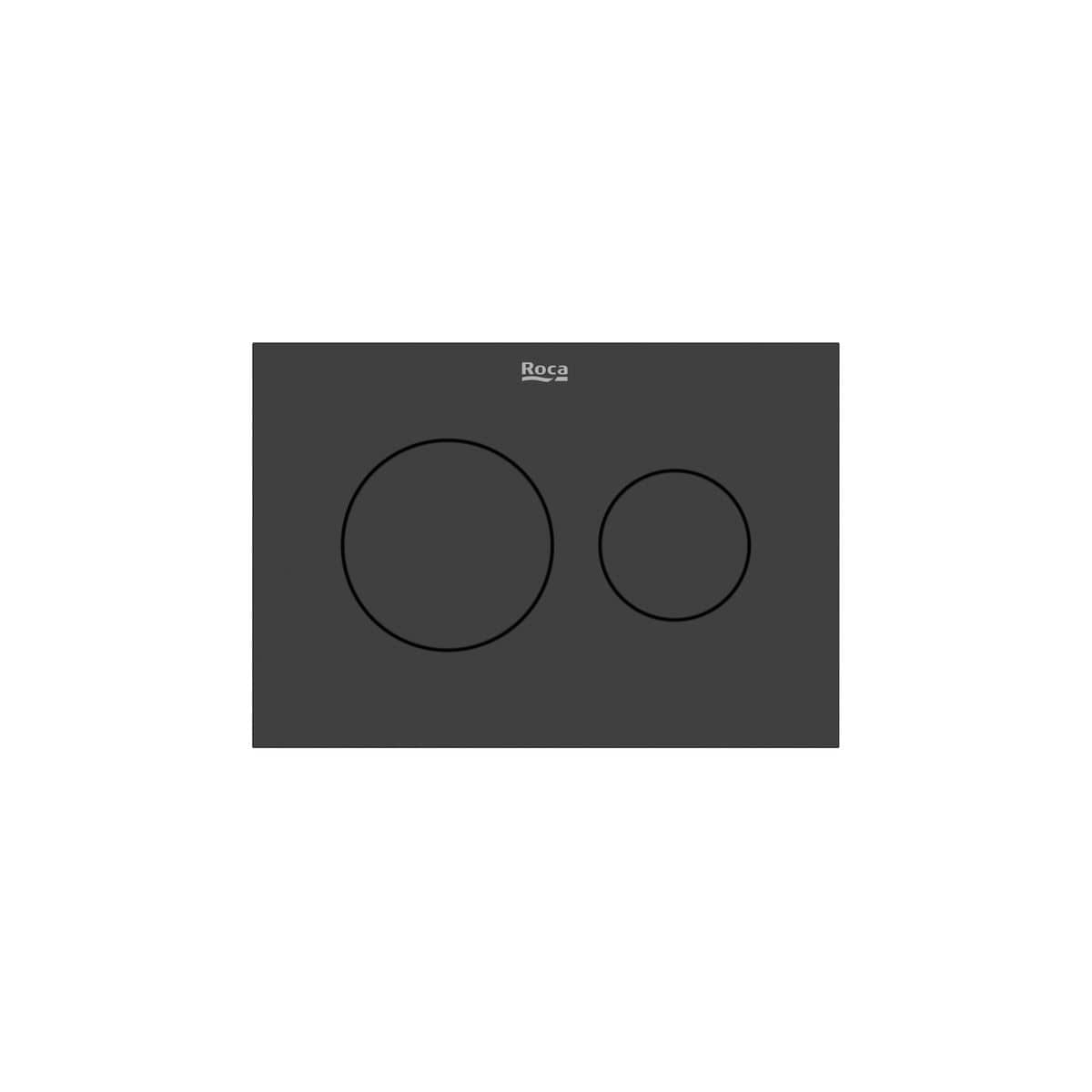 Roca Flush Plate Matt Black Roca Duplo-S PS3 Flush Plate