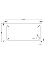Aquarius Bathrooms Rectangle Shower Tray Aquarius Urbano Rectangular 45mm Stone Resin Shower Tray in White
