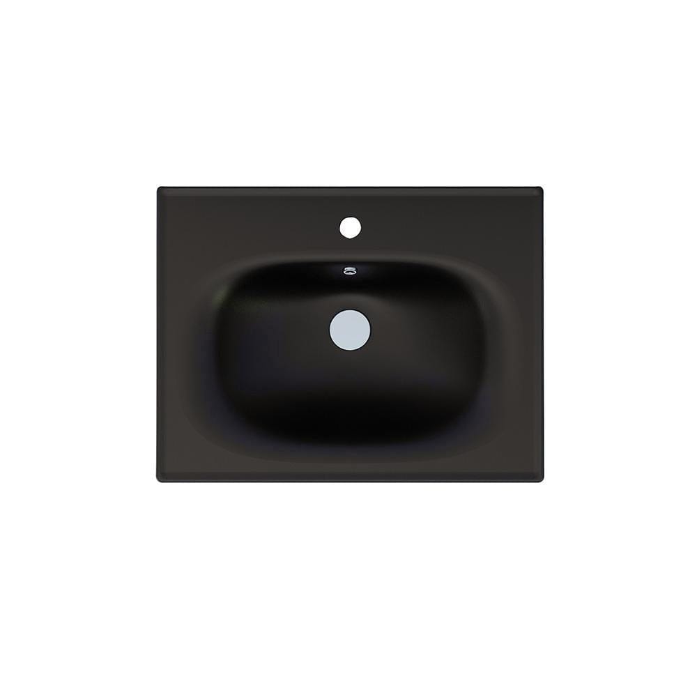 Imex Wall Mounted Vanity Unit Imex Croma Wall Mounted Single Drawer 600mm Vanity Unit with 1 Tap Hole Basin