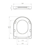 Saneux Toilet Seat Saneux Uni Wrapover Soft Close, Quick Release Toilet Seat