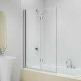 Merlyn Bath Screen Merlyn 6mm 2 Panel Folding Hinged Bath Screen
