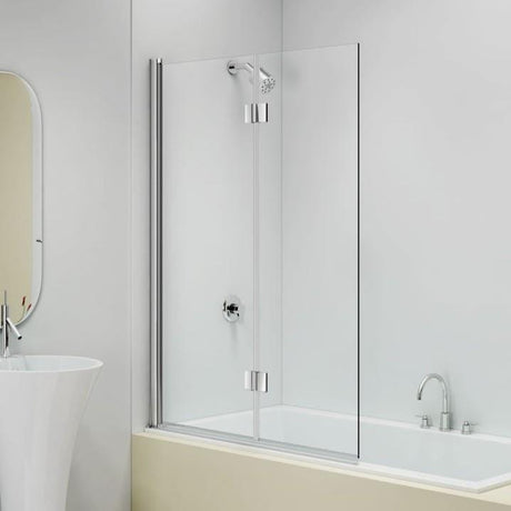 Merlyn Bath Screen Merlyn 6mm 2 Panel Folding Hinged Bath Screen