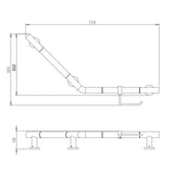 Crosswater Grab Rail/Bar Crosswater Angled Grab Bar & Toilet Roll Holder