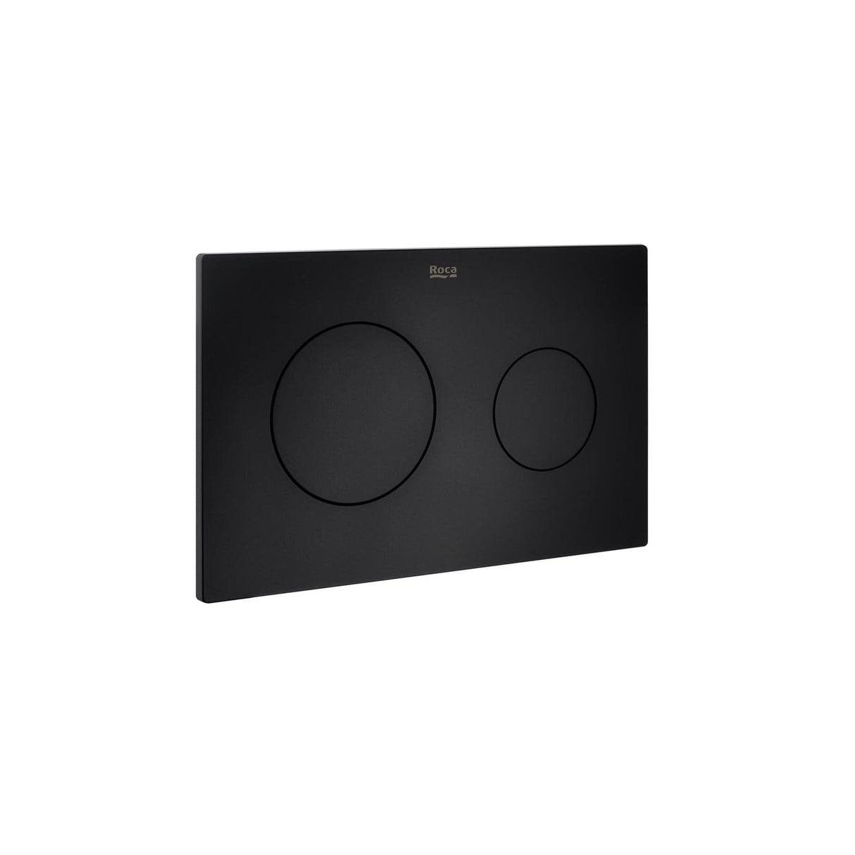 ROCA Flush Plate Matt Black ROCA Duplo One PL10 Flush Plate with Round Buttons