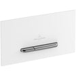 Villeroy and Boch Flush Plate White with Chrome Buttons Villeroy & Boch ViConnect 300S Toilet Flush Plate