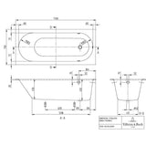 Villeroy and Boch Single Ended Bath Villeroy & Boch Oberon Quaryl Bath Tub