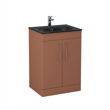 Imex Croma Floor Standing Double Door 600mm Vanity Unit with 1 Tap Hole Basin