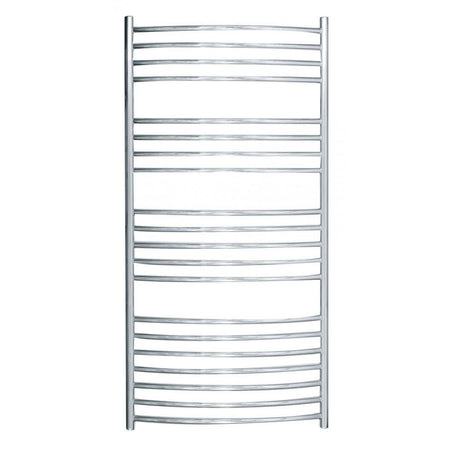 JIS Ladder Rail 1250 x 620mm / Satin Chrome / Central Heating JIS Sussex Adur Vertical Stainless Steel Curved Heated Towel Rail