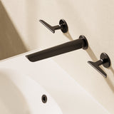 Crosswater Wall Mounted Basin Tap Matt Black Crosswater Foile 3 Hole Wall Mounted Basin Mixer Tap