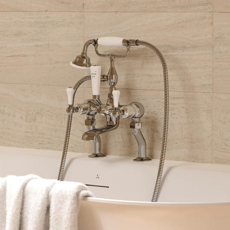 Crosswater Bath Shower Mixer Crosswater Belgravia Lever Bath Shower Mixer Tap with Shower Kit in Chrome