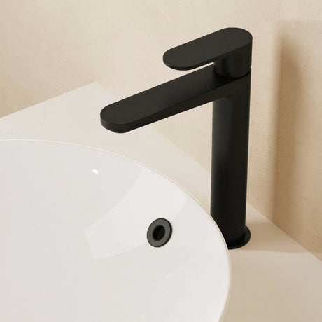 Crosswater Tall Basin Tap Matt Black Crosswater Drift Tall Mono Basin Mixer Tap with Clicker Waste