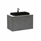 Imex Wall Mounted Vanity Unit Grey Marble / Solid White / Black Imex Arco Wall Hung 800mm Single Drawer Vanity Unit with Worktop and Inset Basin
