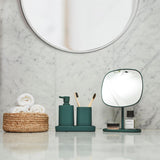 Smedbo Beslagsboden Glow Freestanding Square Magnifing Mirror with Tray