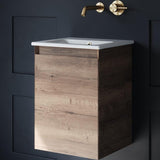 Saneux Cloakroom Vanity Unit Saneux Uni 400mm Wall Mounted One Door Vanity Unit with Basin