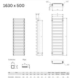 Crosswater Designer Towel Radiator Crosswater Air Designer Towel Radiator in Soft White Matt
