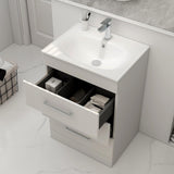 Imex Floor Standing Vanity Unit Imex Croma Floor Standing Three Drawer 600mm Vanity Unit with 1 Tap Hole Basin