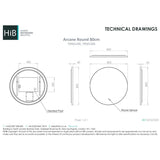 hib. Illuminated Mirror hib. Arcane Round LED Illuminated Mirror