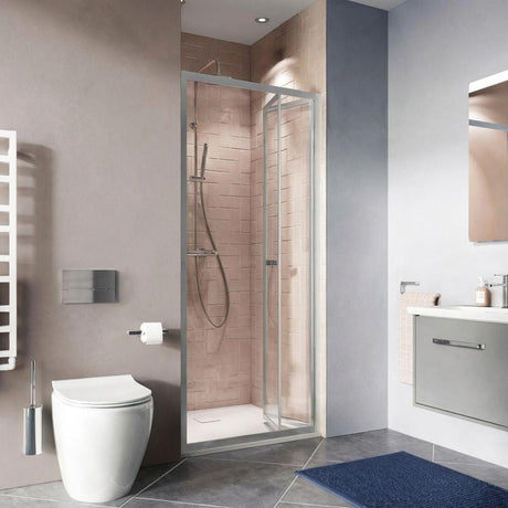 Crosswater Bi-Fold Shower Door Chrome / 760mm Crosswater Clear 6 Bifold Shower Door