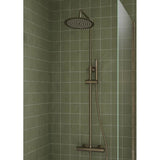 Aquarius Shower Set Aquarius Zanelli Round Exposed Valve Adjustable Shower Set in Brushed Bronze