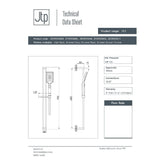 JTP Shower Riser Rail JTP HIX Shower Slide Rail with Handset and Hose