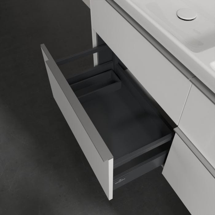 Villeroy & Boch Wall Mounted Vanity Unit Villeroy & Boch Subway 3.0 Wall Hung 1200mm Four Drawer Double Vanity Unit with Basin