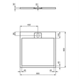 Ideal Standard Rectangle Shower Tray Ideal Standard Ultra Flat S i.life Shower Tray in Jet Black