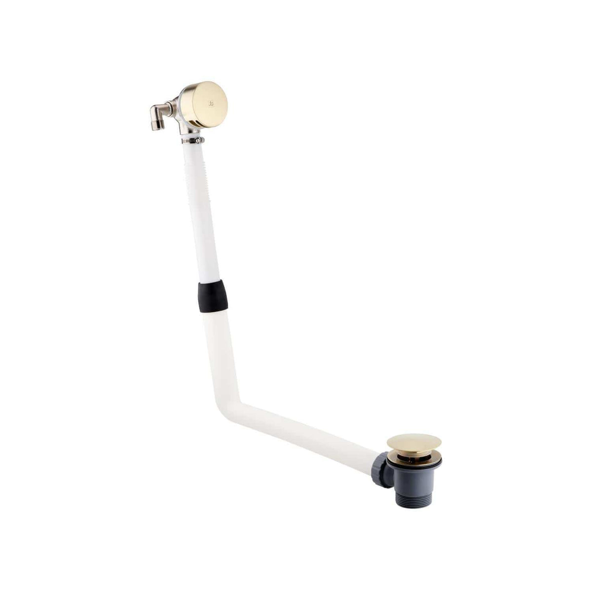 JTP Bath Waste Brushed Brass JTP VOS Bath Filler with Click Clack Waste