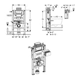Geberit Concealed Cistern Geberit Duofix Alpha Wall Hung Cistern and Frame 820mm