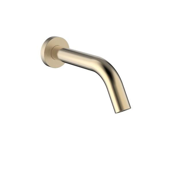 Crosswater Infrared Tap Crosswater MPRO Sensor Wall Mounted 220mm Basin Spout in Brushed Brass