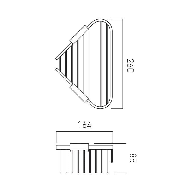 Vado Basket Vado Large Triangular Shower Basket in Chrome