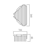 Vado Basket Vado Large Triangular Shower Basket in Chrome