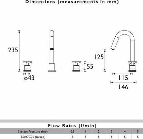 Heritage 3 Tap Hole Basin Set Heritage Salcombe 3 Hole Basin Mixer Tap