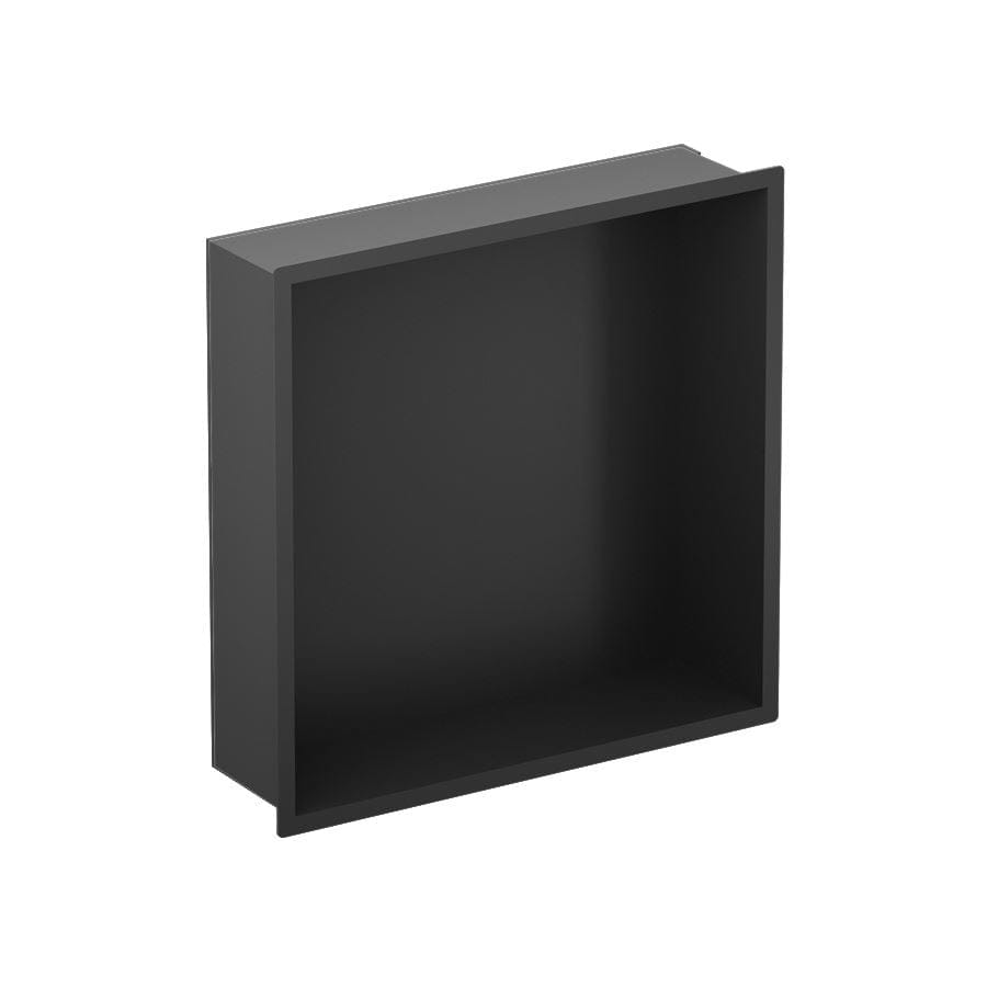 Croswwater Shower Niche Matt Black Crosswater Square Shower Niche - 305 x 305 x 80mm for Stud Walls