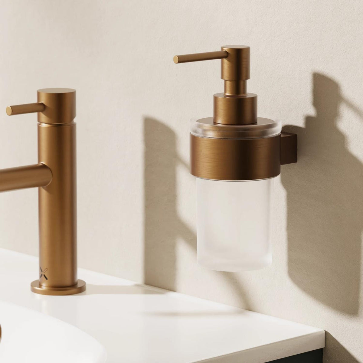 Crosswater Soap Dispenser Brushed Bronze Crosswater Velo Wall Mounted Soap Dispenser
